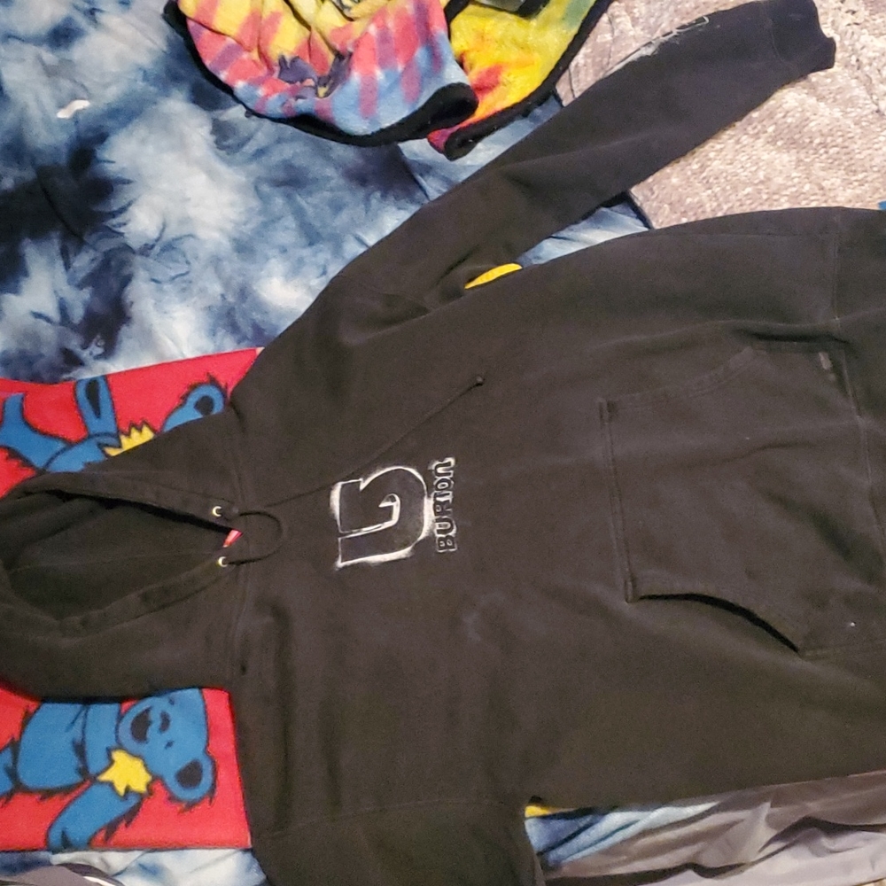 Burton black hoodie medium